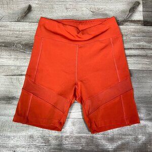 ASOS 4505 Athletic High Rise Fitted Spandex Biker Shorts Orange Women’s Sz 4